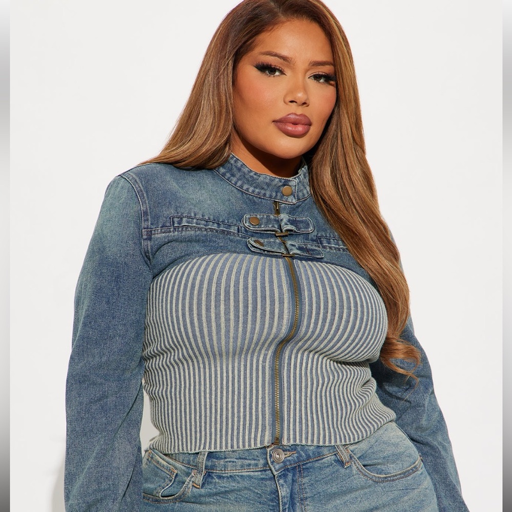 Denim sweater NWT